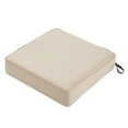 thumbnail image 1 of Classic Accessories Montlake FadeSafe Square Patio Lounge Seat Cushion - 5" Thick - Heavy Duty Outdoor Patio Cushion with Water Resistant Backing, Antique Beige, 23"W x 23”D x 5”T (62-019-BEIGE-RT), 1 of 25