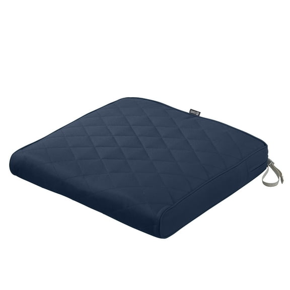 Classic Accessories Montlake® FadeSafe® Square/Rectangle Seat Quilted Dining Cushion, Navy, 21"W x 19"D x 3"H
