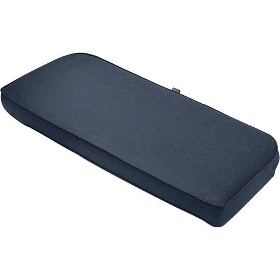 Classic Accessories Montlake FadeSafe Water-Resistant 41 x 18 x 3 Inch Contoured Outdoor Bench Cushion, Heather Indigo