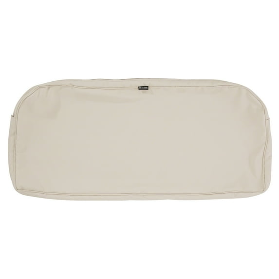 Classic Accessories Montlake FadeSafe Water-Resistant Patio Bench/Loveseat Cushion Cover, 41 x 18 x 3 inch, Antique Beige