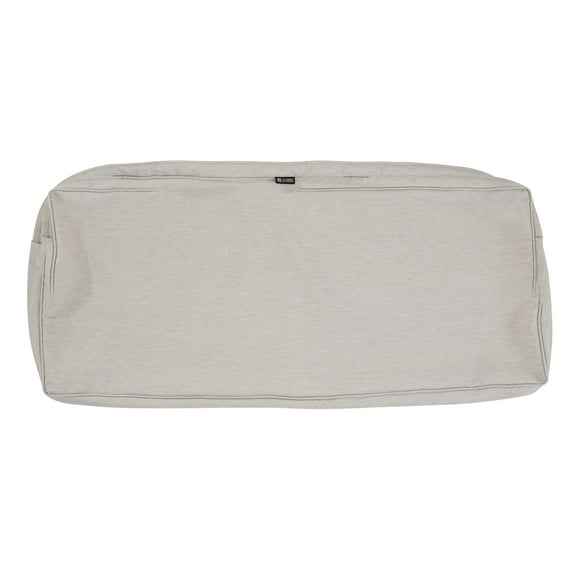Classic Accessories Montlake FadeSafe Water-Resistant Patio Bench/Loveseat Cushion Cover, 48 x 18 x 3 inch, Heather Grey