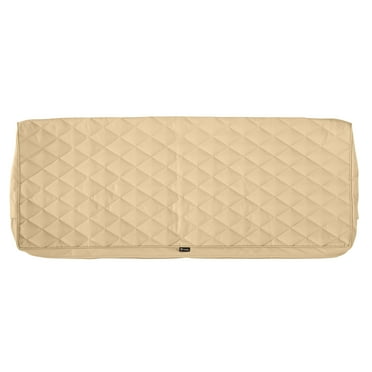 Classic Accessories Montlake FadeSafe Water-Resistant Patio Bench/Settee Quilted Cushion Cover, 48 x 18 x 3 inch, Chamomile