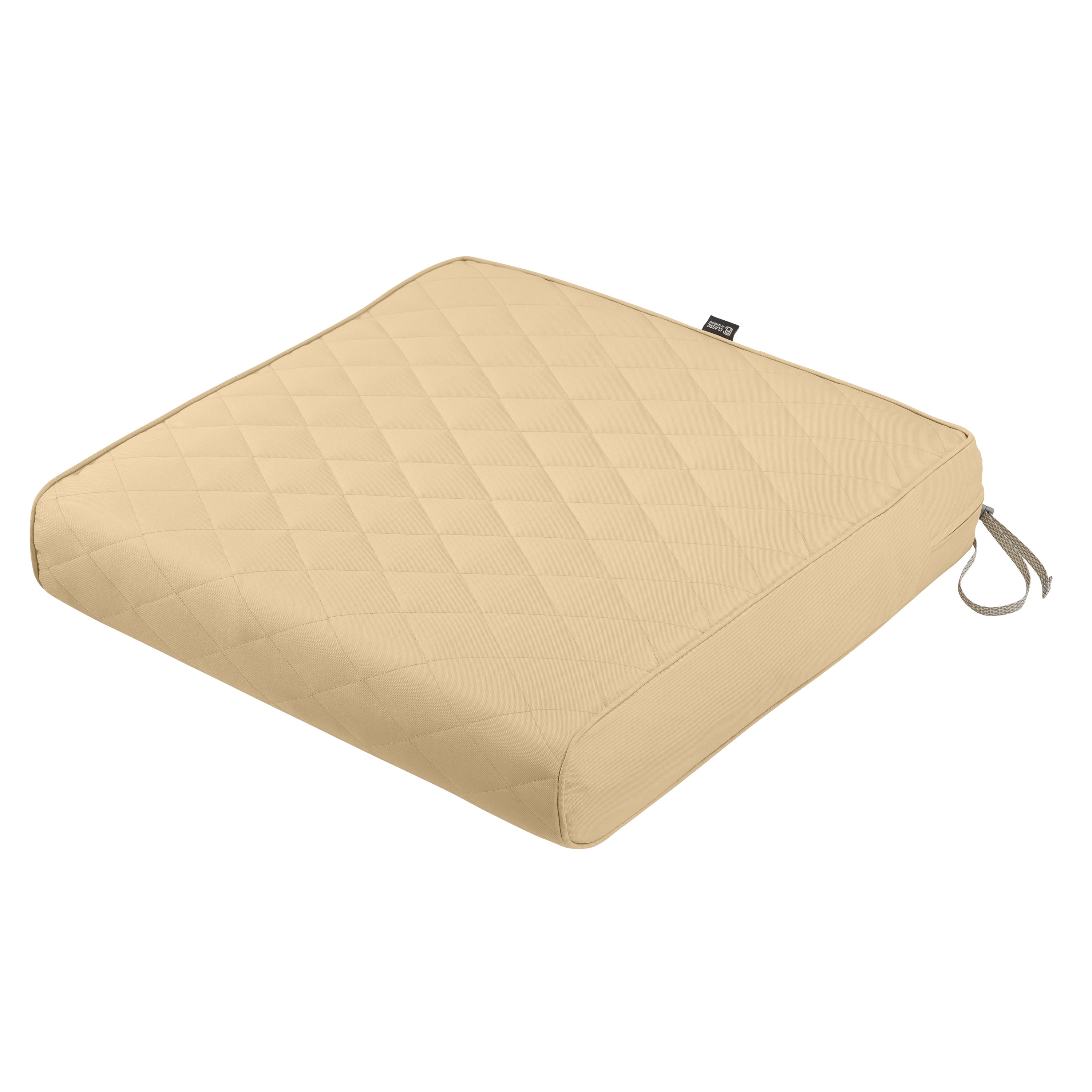 Classic Accessories Montlake FadeSafe 25 x 27 x 5 Rectangle Quilted Lounge Cushion Chamomile