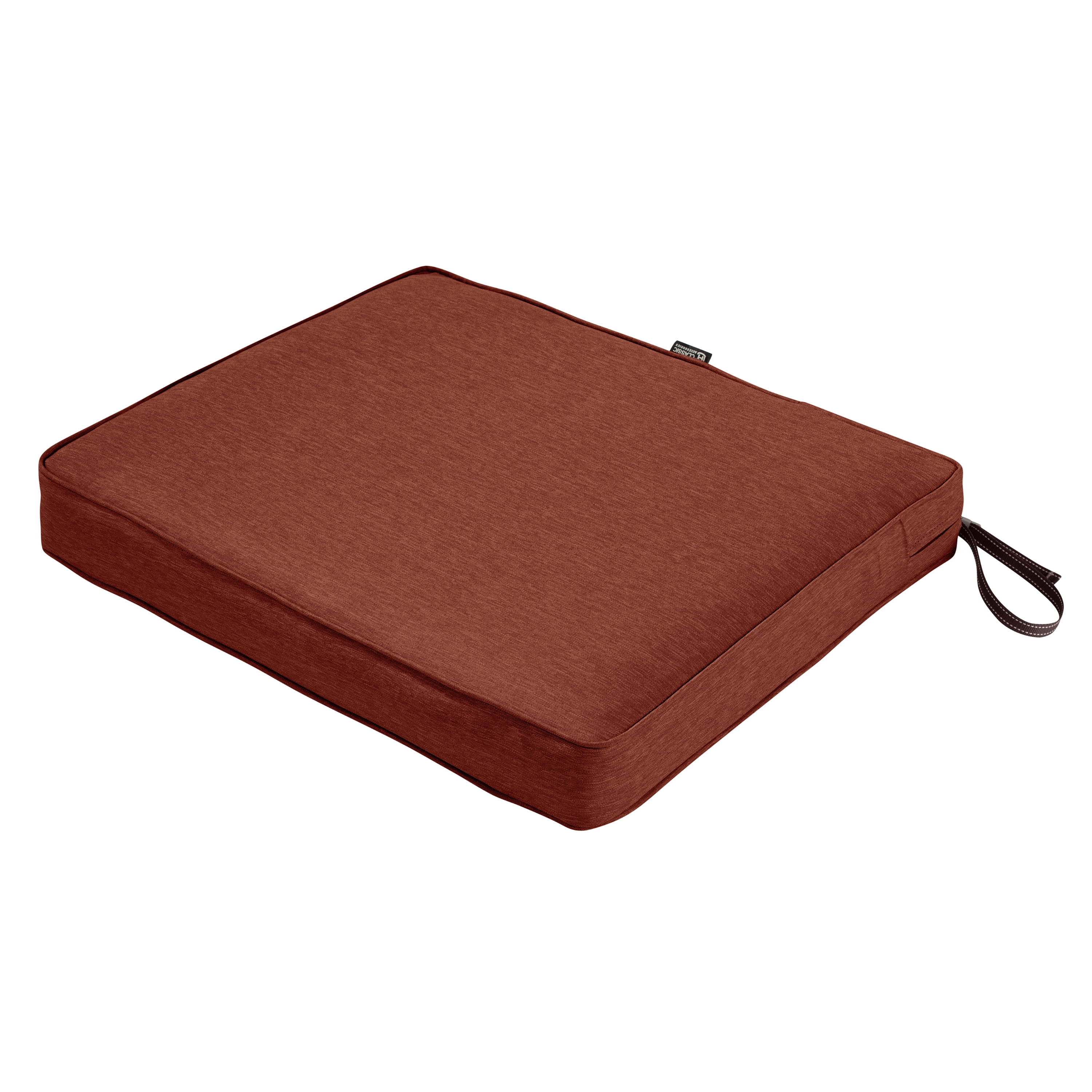 Classic Accessories Montlake FadeSafe Water Resistant Patio Chair Seat Cushion 21 x 19 x 3 inch Heather Henna Walmart