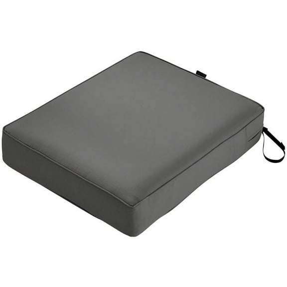 Classic Accessories Montlake FadeSafe Water-Resistant Patio Chair Seat Cushion, 21 x 25 x 5 inch, Light Charcoal
