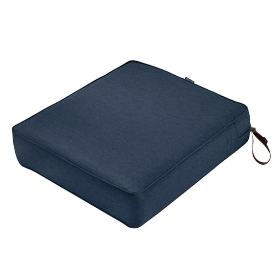 Classic Accessories Montlake FadeSafe Water-Resistant Patio Chair Seat Cushion, 25 x 27 x 5 inch, Heather Indigo