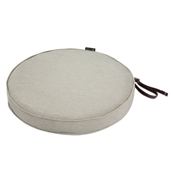 Classic Accessories Montlake FadeSafe Water-Resistant Patio Dining Seat Cushion, 15 x 2 inch, Heather Grey