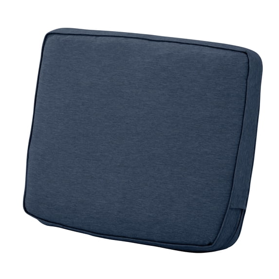 Classic Accessories Montlake FadeSafe Water-Resistant Patio Lounge Back Cushion, 23 x 22 x 4 inch, Heather Indigo