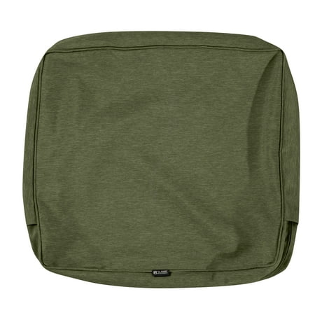 Classic Accessories Montlake FadeSafe Water-Resistant Patio Lounge Back Cushion Cover, 21 x 15 x 4 Inch, Heather Fern