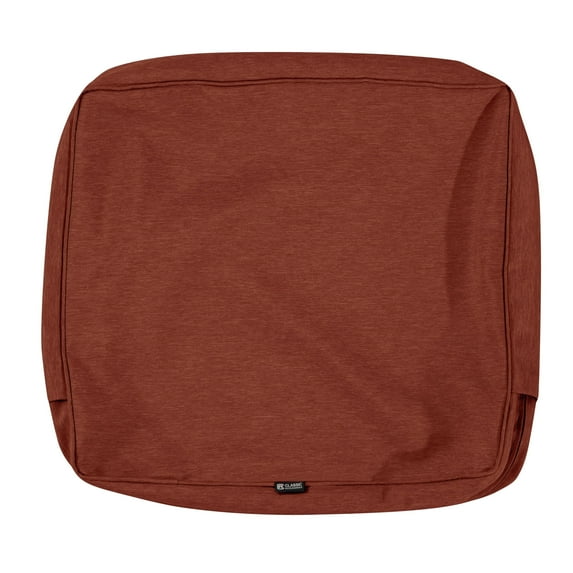 Classic Accessories Montlake FadeSafe Water-Resistant Patio Lounge Back Cushion Cover, 25 x 18 x 4 inch, Heather Henna