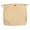 thumbnail image 1 of Classic Accessories Montlake FadeSafe Water-Resistant Patio Quilted Seat Cushion Cover, 21 x 19 x 3 inch, Chamomile, 1 of 12