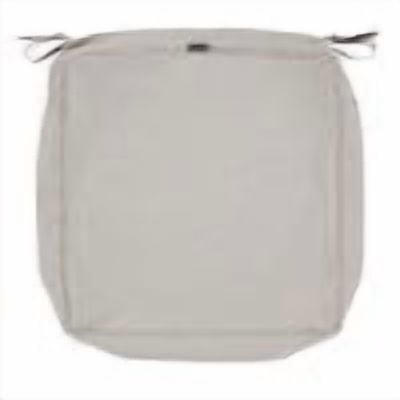 Classic Accessories Montlake FadeSafe Water-Resistant 25 x 25 x 5 Inch Square Patio Dining Seat Cushion Cover, Heather Grey
