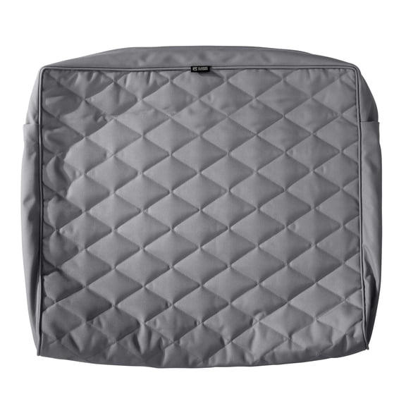 Classic Accessories Montlake FadeSafe Water-Resistant Wide Back Lounge Quilted Cushion Cover, 25 x 22 x 4 inch, Grey