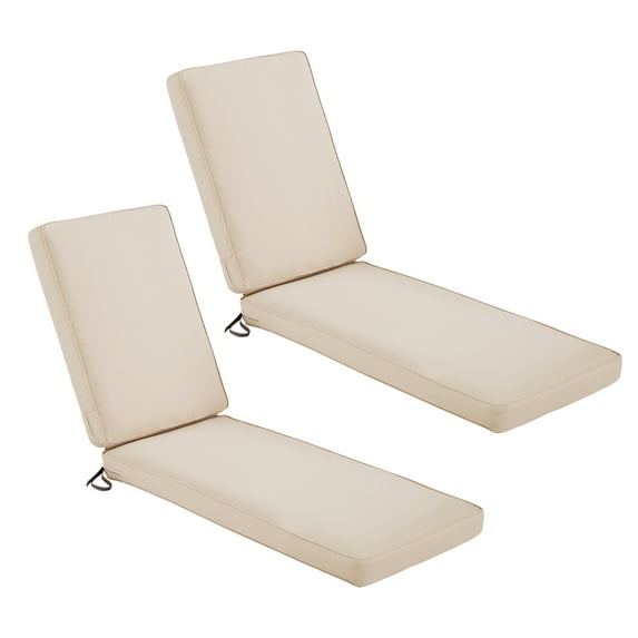 Classic Accessories Montlake Weatherproof Outdoor Chaise Lounge Cushion, Set of 2