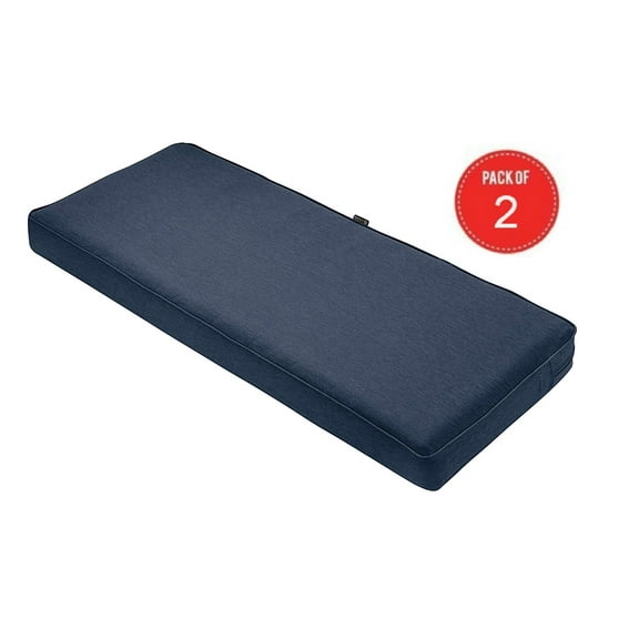 Classic Accessories Montlake Patio FadeSafe Bench Cushion, Indigo 54" Wx18 Dx3 T ( Pack of 2 )