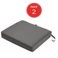 thumbnail image 1 of Classic Accessories Montlake Seat Cushion Foam & Slip Cover, Light Charcoal, 21x19x3 Thick ( Pack of 2 ), 1 of 3