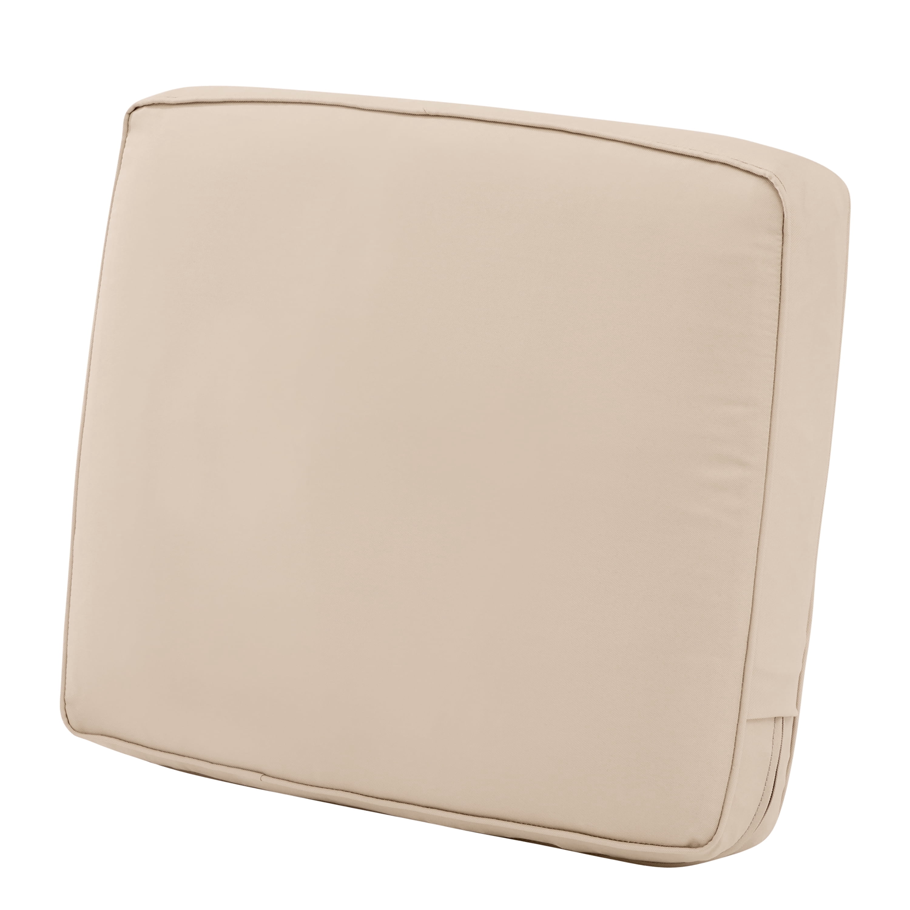 Classic Accessories Montlake Water-Resistant 23 x 20 x 4 Inch Patio Lounge Back Cushion, Antique Beige