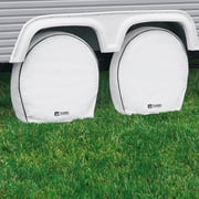 Classic Accessories Over Drive Deluxe RV Wheel Cover, Wheels 21"-24" Diameter, 8.25" Tire Width White