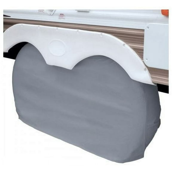 Classic Accessories Over Drive RV Dual Axle Wheel Cover, Wheels 27" - 30"DIA, Grey, 1-Piece