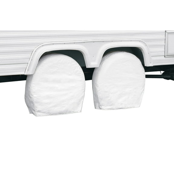 Classic Accessories Over Drive RV Wheel Covers, Wheels 27" - 30" Dia, 8.75" Tire Width, White