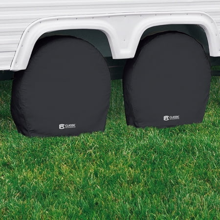 Classic Accessories Over Drive RV Wheel Covers, Wheels 27"-30" Diameter, 8.75" Width, Black