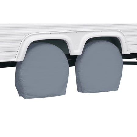 Classic Accessories Over Drive RV Wheel Covers, Wheels 30" - 33" Diameter, 9" Tire Width, Grey