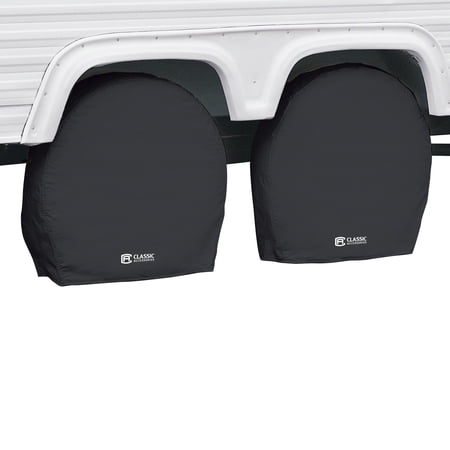 Classic Accessories Over Drive RV Wheel Covers, Wheels 33" - 36" Diameter, 9" Tire Width, Black