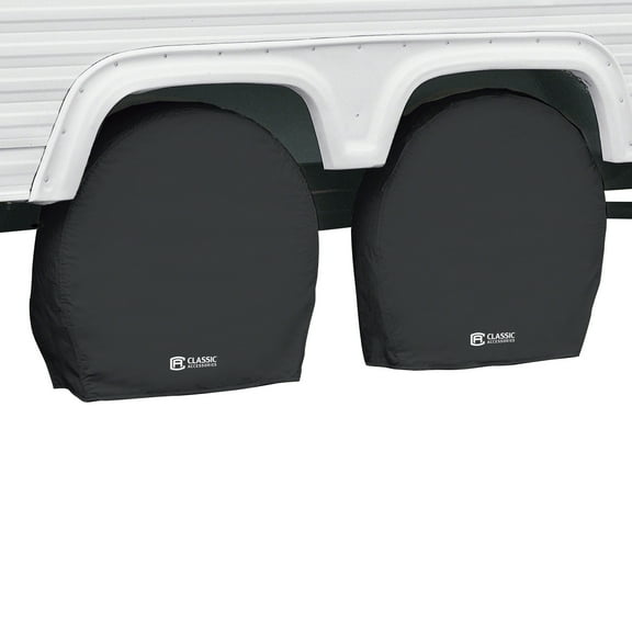 Classic Accessories Over Drive RV Wheel Covers, Wheels 33" - 36" Diameter, 9" Tire Width, Black