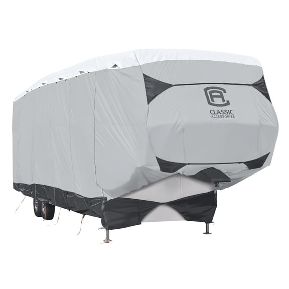 Classic Accessories Over Drive SkyShield™ Deluxe Water-Repellent 5th Wheel Trailer Cover, Fits 33' - 37'L x 135"H, Model 5T