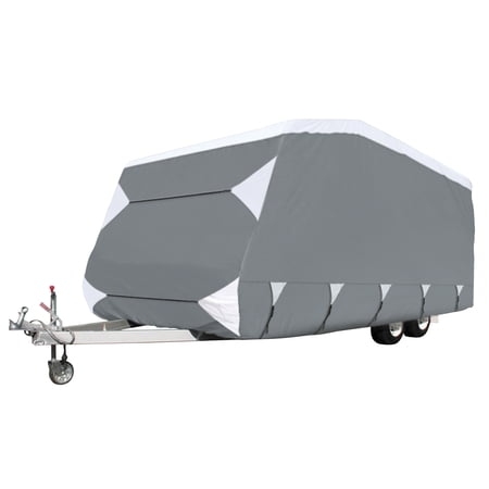 Classic Accessories OverDrive PolyPRO 3 Deluxe Caravan Cover, Fits 16' - 18' Trailers - Max Weather Protection with 3-Ply Poly Fabric Roof RV Cover