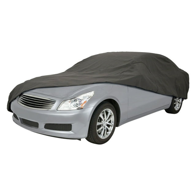 Classic Accessories OverDrive PolyPRO™ 3 Heavy-Duty Mid-Size Sedan Car Cover, 176" - 190"L, Charcoal