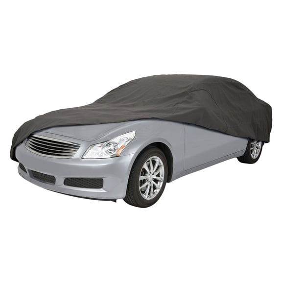 Classic Accessories OverDrive PolyPRO 3 Heavy-Duty Mid-Size Sedan Car Cover, 176" - 190"L, Charcoal