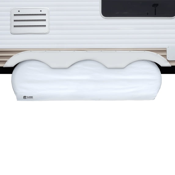 Classic Accessories OverDrive RV Triple Axle Wheel Cover, Up To 27" Diameter, 8" Tire Width, White