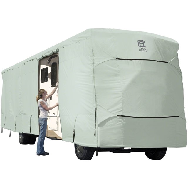 Classic Accessories Overdrive PermaPro Heavy Duty RV Storage Cover, SilverSage
