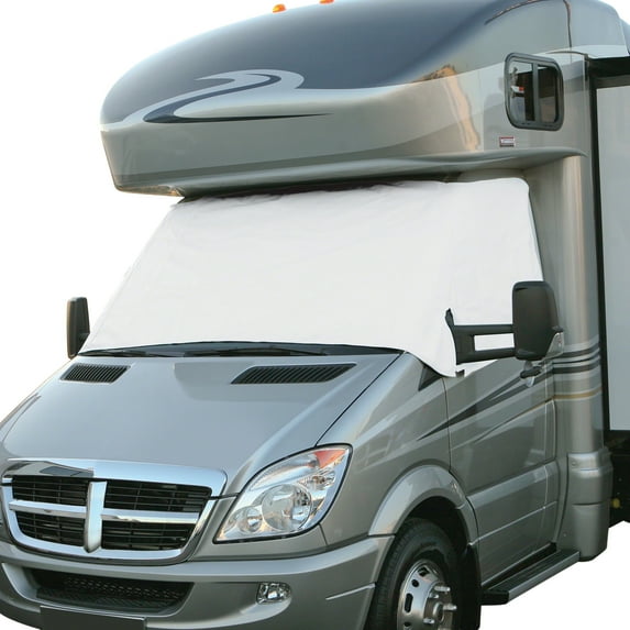 Classic Accessories Overdrive RV Windshield Cover, Ford Transit '16 - current, White