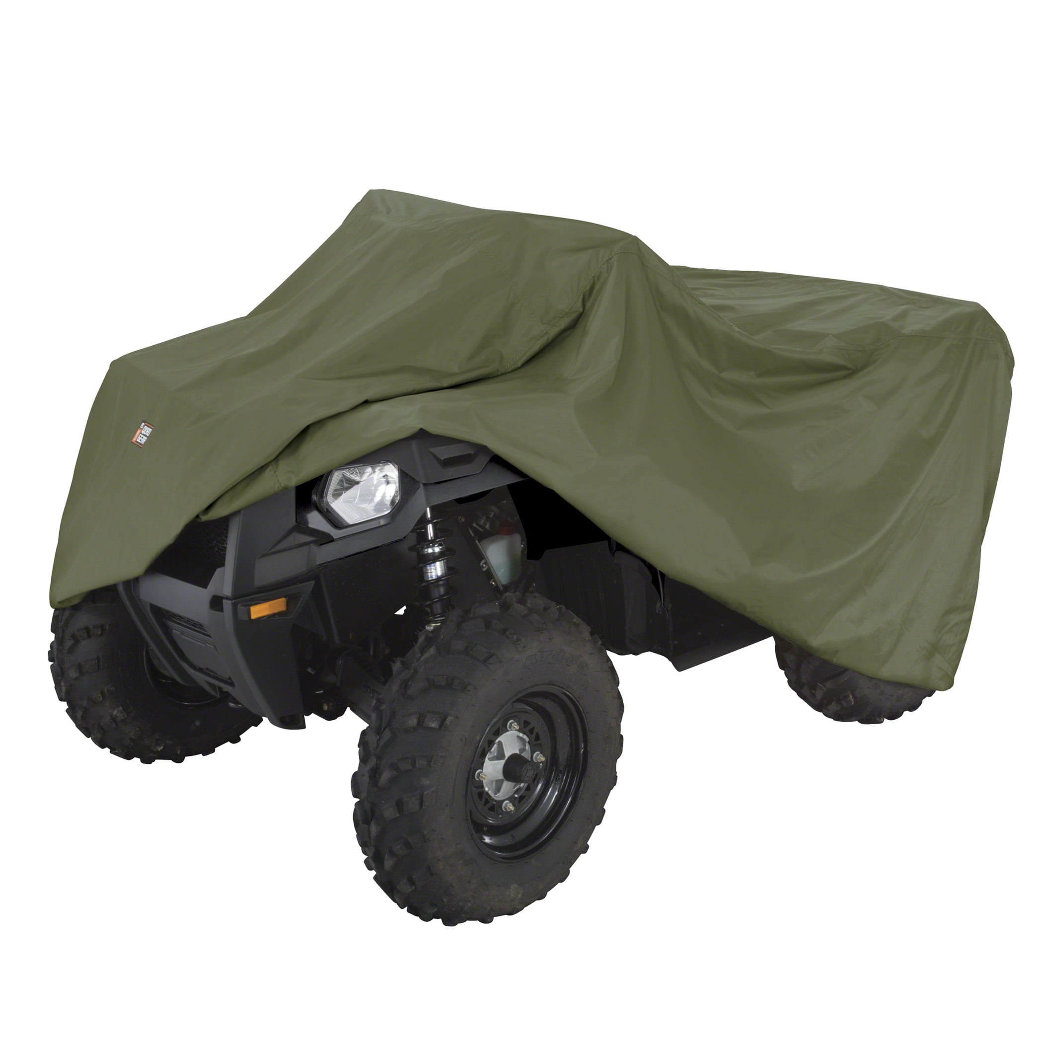 X-Large Olive Green Water-Resistant ATV Cover with Elastic Bottom