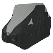 Classic Accessories QuadGear Deluxe UTV Storage Cover, Fits Mid-Sized 2 passenger UTVs up to 113"L x 60"W x 70"H, Large, Black/Grey