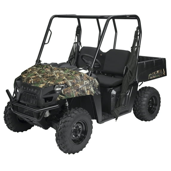 Classic Accessories QuadGear UTV Bench Seat Cover, Fits Polaris Ranger Mid-size 400, 570 EFI, 800EFI, EV, 500-570 Crew (2015 models and older), Black