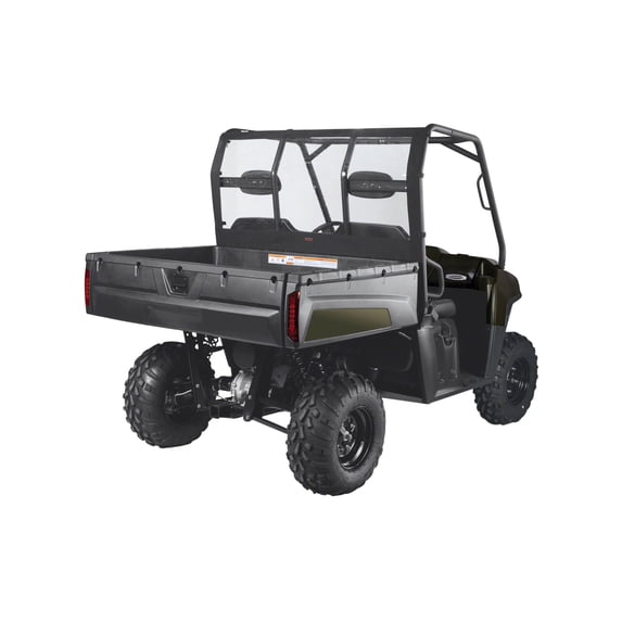 Classic Accessories QuadGear UTV Rear Windshield, Fits Polaris Ranger 6x6 800, 800 Full Size, Crew 800, Crew Diesel (2015 models and older), Black