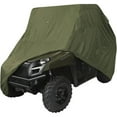 thumbnail image 1 of Classic Accessories QuadGear UTV Storage Cover, Fits Mid-Sized 2 passenger UTVs up to 113"L x 60"W x 70"H, Large, Olive, 1 of 10