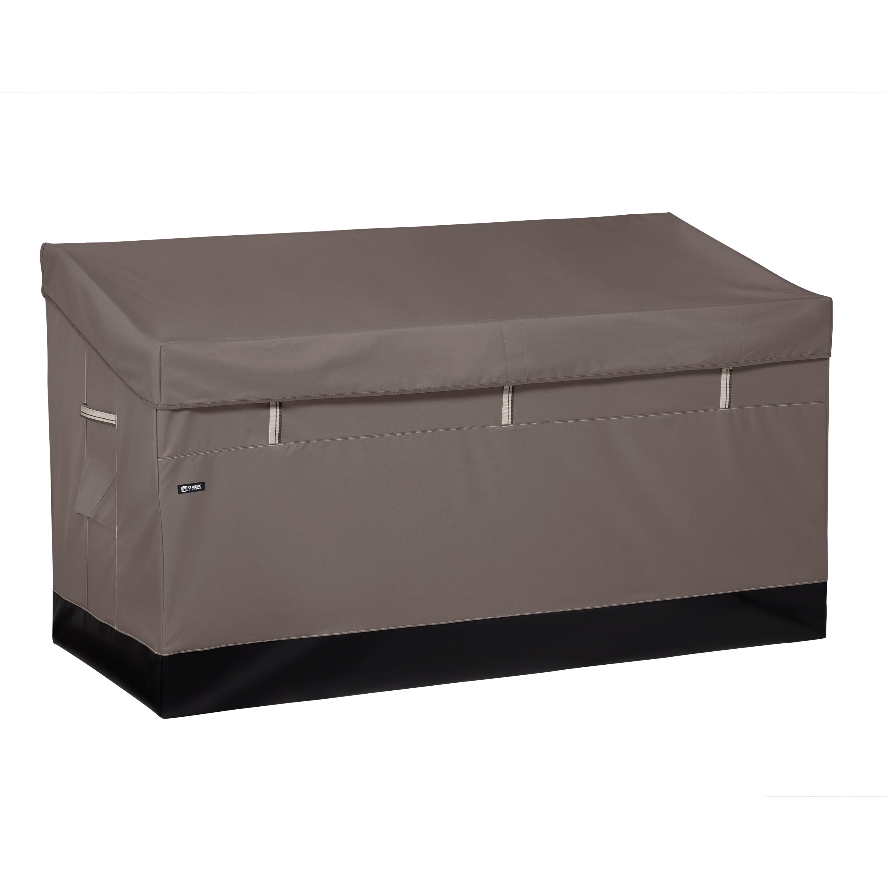 Taupe and Black 162 Gallon Weatherproof Plastic Deck Box