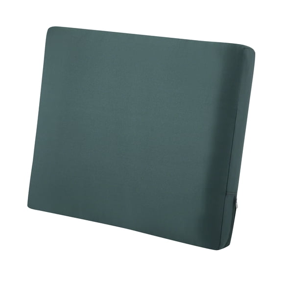 Classic Accessories Ravenna® Patio Back Cushion Slip Cover & Foam - Durable Outdoor Cushion, Mallard Green, 21"W x 20"H x 4"Thick