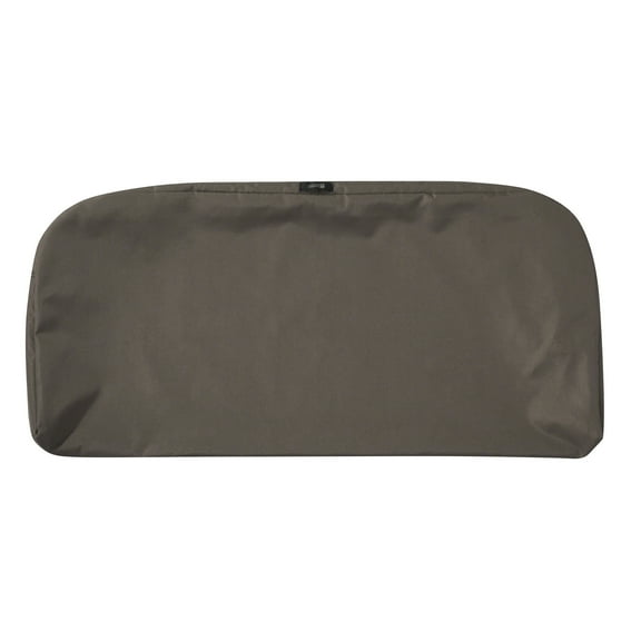 Classic Accessories Ravenna® Patio Bench/Settee Cushion Slip Cover - Durable Outdoor Cushion, Dark Taupe, 41"W x 18"D x 3"Thick