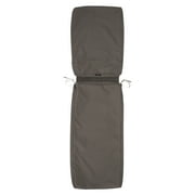 Classic Accessories Ravenna® Patio Chaise Lounge Cushion Slip Cover - Durable Outdoor Cushion, Dark Taupe, 72"L x 21"W x 3"Thick