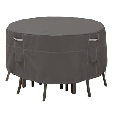 Classic Accessories Ravenna® Patio Table & Chair Set Cover - Premium Outdoor Furniture Cover with Water Resistant Fabric, Small (55-188-025101-EC)