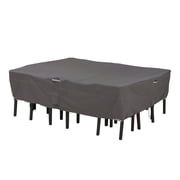 Classic Accessories Ravenna® Rectangular/Oval Patio Table & Chair Set Cover - Premium Outdoor Furniture Cover with Water Resistant Fabric, Medium (55-154-035101-EC)