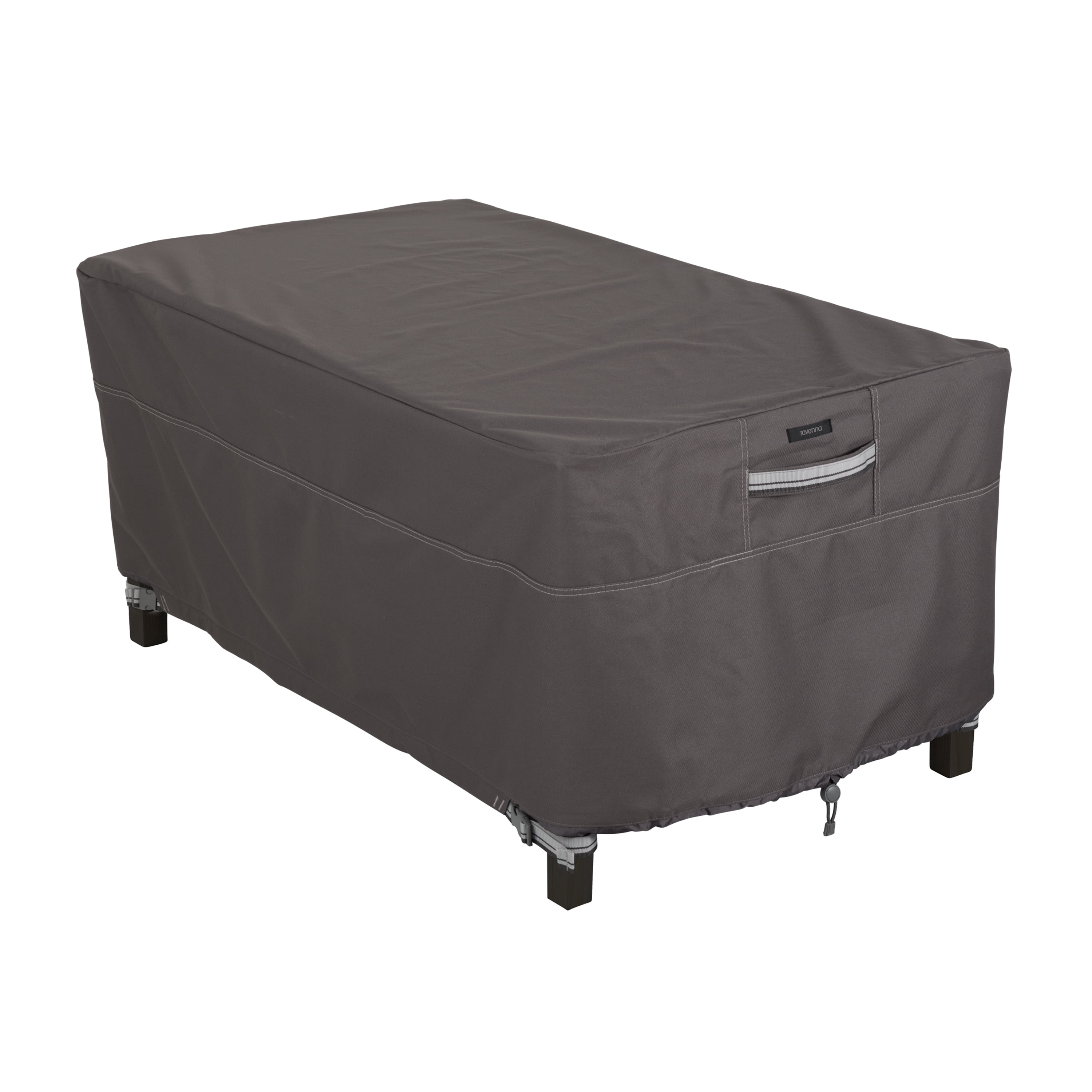 Classic Accessories Ravenna Rectangular Patio Coffee Table Cover - Premium Outdoor Furniture Cover with Water Resistant Fabric (55-327-015101-EC)