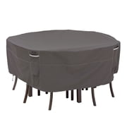 Classic Accessories Ravenna® Round Patio Table & Chair Set Cover - Premium Outdoor Furniture Cover with Water Resistant Fabric, Medium (55-157-035101-EC)