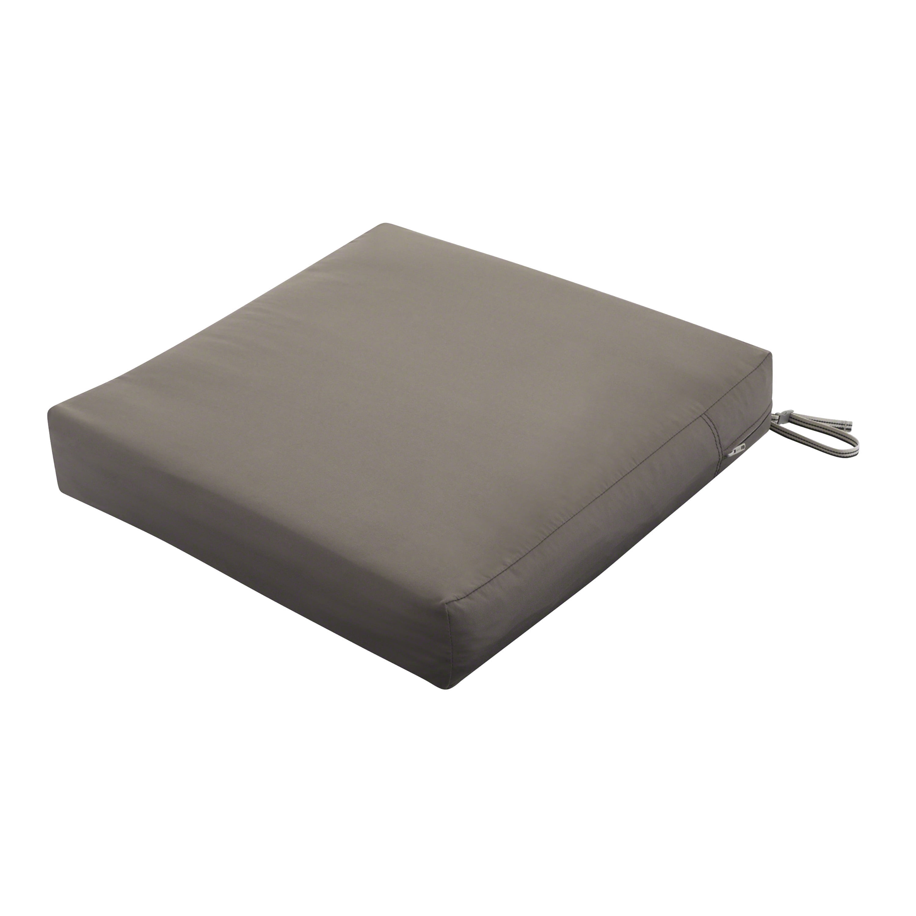 Classic Accessories Ravenna Water-Resistant Patio Lounge Chair/Loveseat Cushion, 25 x 25 x 5 Inch, Dark Taupe