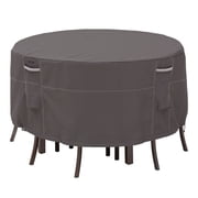 Classic Accessories Ravenna® Tall Round Patio Table & Chair Set Cover - Premium Outdoor Furniture Cover with Water Resistant Fabric, Small (55-187-015101-EC)